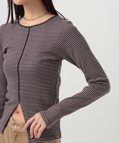 Robert P.Miller（ロバート ピー ミラー）の「[WEB限定]【miller】Prib Slit PO（Tシャツ/カットソー・レディース・ブラウン系その他/ブラック/イエロー/ブルー・FREE）」の7枚目の写真
