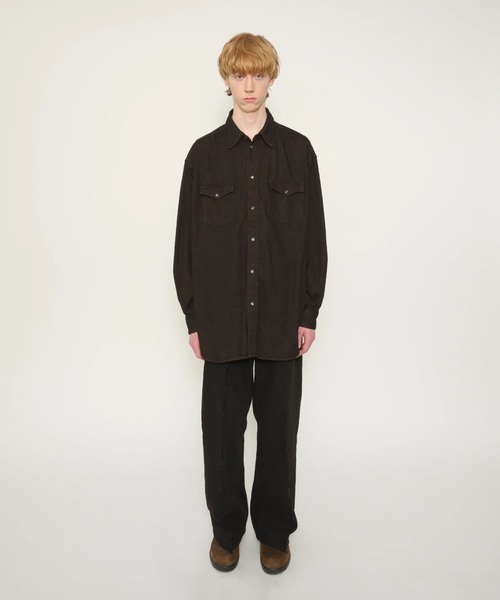 JOHN MASON SMITH（ジョンメイソンスミス）の「JOHN MASON SMITH 8oz DENIM WESTERN SHIRT (26WDM-#609S-BKBR)（シャツ/ブラウス・メンズ・ブラック系その他・SMALL/MEDIUM）」の3枚目の写真