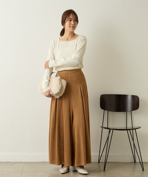 Aunely(オーネリー)の「【Aunely】エフォートレスタックスカーチョ<YOSOOIシリーズ>(その他パンツ・レディース・ライトベージュ/ブラウン/ブラック/チャコール/キャメル・M/L)」の19枚目の写真