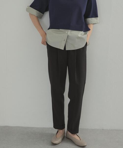 URBAN RESEARCH DOORS(アーバンリサーチドアーズ)の「ストレッチテーパードイージーパンツ(その他パンツ・レディース・ブラック/チャコールグレー・X-SMALL/SMALL/MEDIUM)」の2枚目の写真