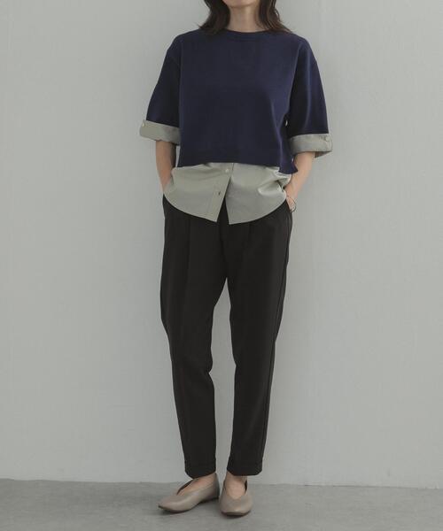 URBAN RESEARCH DOORS(アーバンリサーチドアーズ)の「ストレッチテーパードイージーパンツ(その他パンツ・レディース・ブラック/チャコールグレー・X-SMALL/SMALL/MEDIUM)」の4枚目の写真