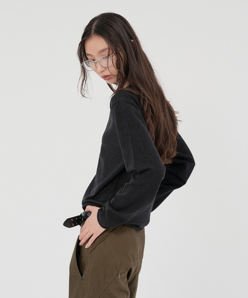 WISH FOR EVER(ウィッシュフォーエバー)の「V NECK MELANGE KNIT/Vネックメランジニット(ニット/セーター・メンズ・ブラウン/マスタード/グリーン/ブラック・SMALL/MEDIUM/LARGE)」の12枚目の写真