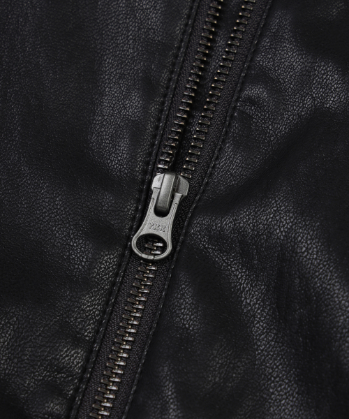 BROWNBREATH KIDS(ブラウンブレスキッズ)の「KIDS LEATHER HOOD JACKET - BLACK(ブルゾン・レディース・その他・110/120/130/140/150)」の6枚目の写真