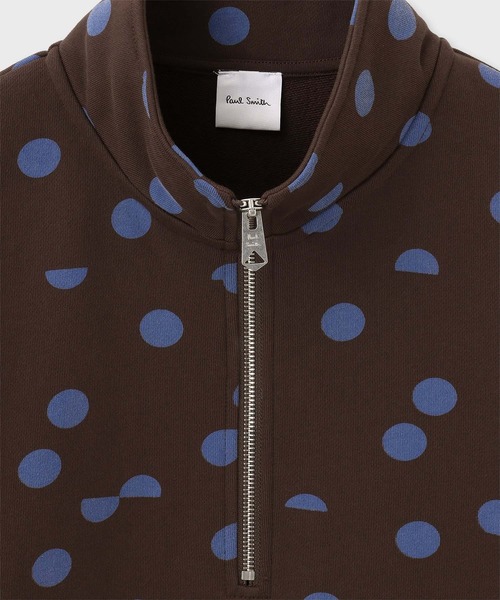 Paul Smith(ポールスミス)の「ウィメンズ ドットプリント ハーフジップスウェット / 265326 J298(スウェット・レディース・ダークブラウン/グレイッシュブルー・MEDIUM)」の16枚目の写真
