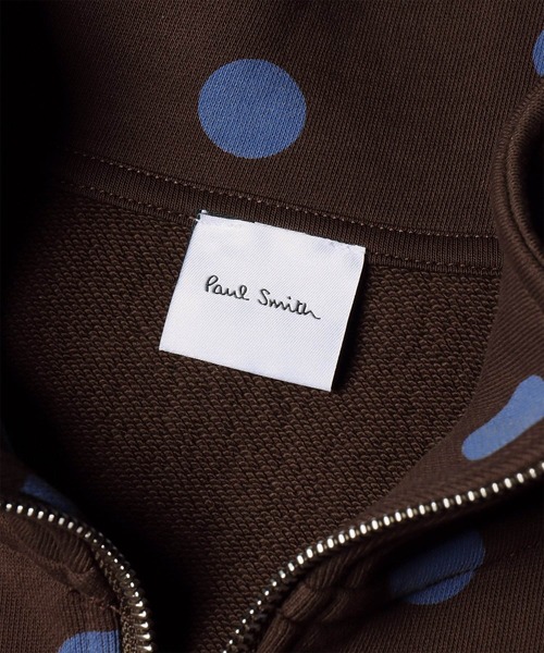 Paul Smith(ポールスミス)の「ウィメンズ ドットプリント ハーフジップスウェット / 265326 J298(スウェット・レディース・ダークブラウン/グレイッシュブルー・MEDIUM)」の9枚目の写真