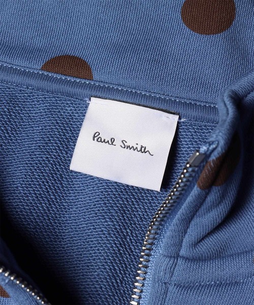 Paul Smith(ポールスミス)の「ウィメンズ ドットプリント ハーフジップスウェット / 265326 J298(スウェット・レディース・ダークブラウン/グレイッシュブルー・MEDIUM)」の6枚目の写真