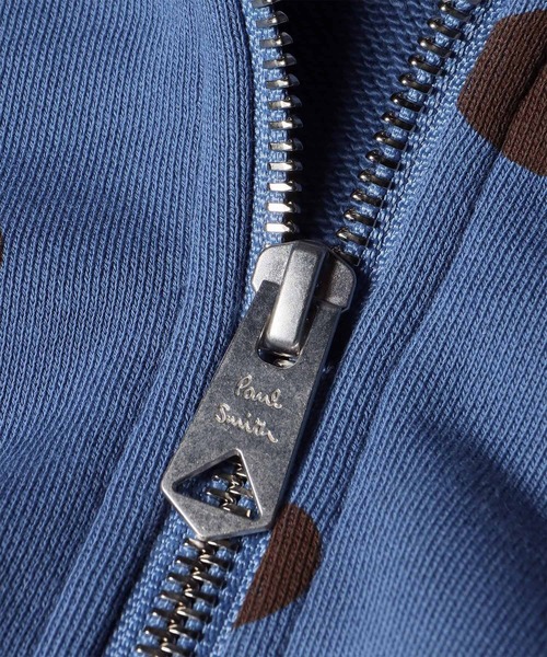Paul Smith(ポールスミス)の「ウィメンズ ドットプリント ハーフジップスウェット / 265326 J298(スウェット・レディース・ダークブラウン/グレイッシュブルー・MEDIUM)」の7枚目の写真