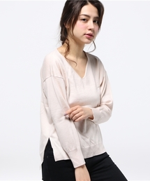 one after another NICE CLAUP | 【ナイスクラップ】春のシンプルＶネックニット(ニット/セーター)