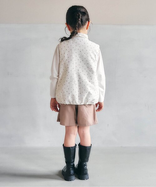 apres les cours(アプレレクール)の「【WEB限定/洗える】リバーシブル中綿ベスト(ダウンベスト・キッズ・オフホワイト/ブラウン/ネイビー・140/110/80/120/90/130/100)」の7枚目の写真