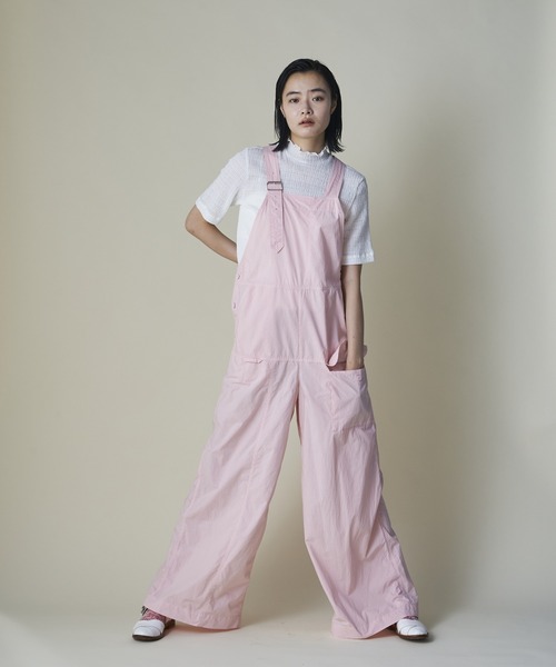 mintdesigns（ミントデザインズ）の「Utility Overalls（サロペット/オーバーオール・レディース・ピンク/チャコール・ONESIZE）」の4枚目の写真