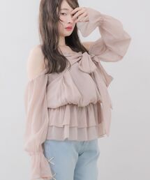 2WAYシフォンブラウス