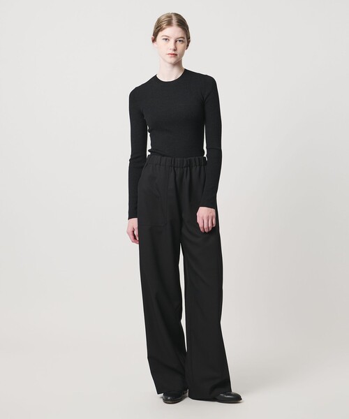 LOEFF（ロエフ）の「＜LOEFF＞ポリエステルラチネ ファティーグ パンツ（その他パンツ・レディース・ブラック/ベージュ/ダークグレー・1/0）」の5枚目の写真