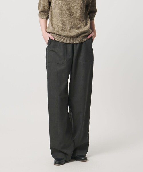 LOEFF（ロエフ）の「＜LOEFF＞ポリエステルラチネ ファティーグ パンツ（その他パンツ・レディース・ブラック/ベージュ/ダークグレー・1/0）」の4枚目の写真