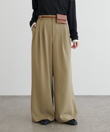 杢見えタックワイドパンツ