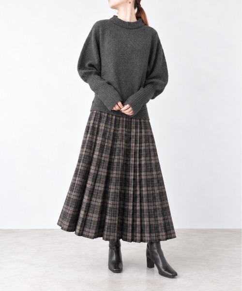 GIVERNY(ジヴェルニー)の「モックネックボリュームスリーブニットプルオーバー(ニット/セーター・レディース・グレー/ベージュ・FREE)」の5枚目の写真