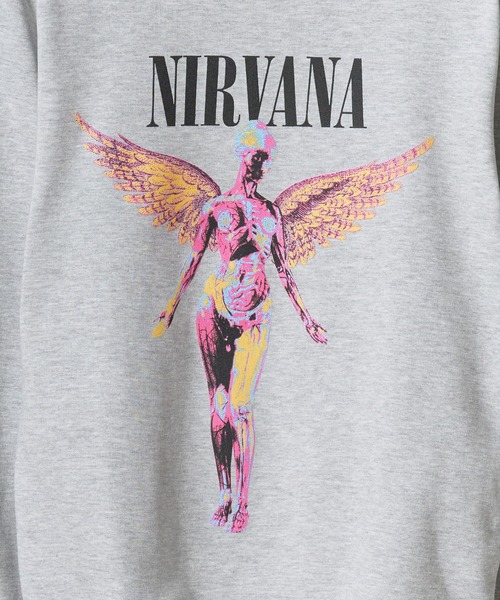 ROCK-OFF(ロックオフ)の「NIRVANA / ニルヴァーナ In Utero 公式ライセンス クルーネック プリントデザイン スウェット バンド ストリート ロック メンズ 2026年秋冬 秋服 冬服(スウェット・メンズ・グレー・XL/L/M)」の3枚目の写真