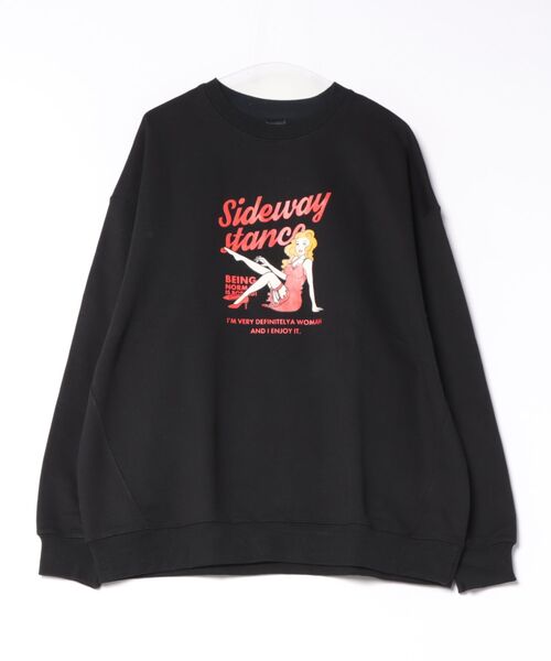 SIDEWAY STANCE(サイドウェイスタンス)の「【SIDEWAY STANCE】ドレスウーマン 裏毛 スウェット トレーナー(スウェット・メンズ・ブラック/アッシュ/杢グレー・SMALL/LARGE/MEDIUM/X-LARGE)」の1枚目の写真