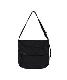 Flap washed cross bag BLACK