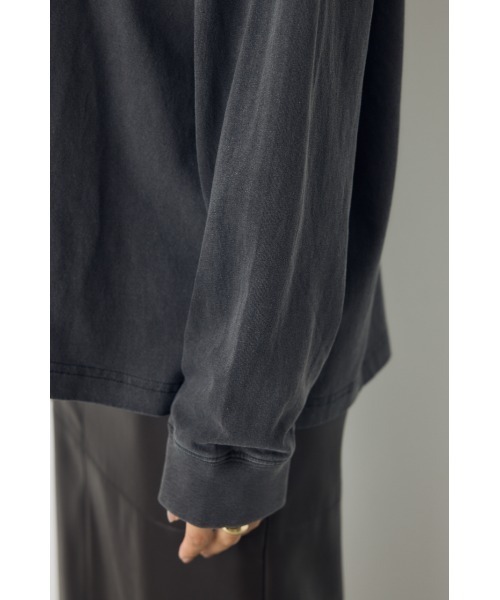 AZUL by moussy(アズールバイマウジー)の「ピグメントロックTシャツ 秋服 冬服 春服 ロンT 長袖 プリントTシャツ ロゴT(Tシャツ/カットソー・レディース・ブルー/ブラック・FREE)」の13枚目の写真