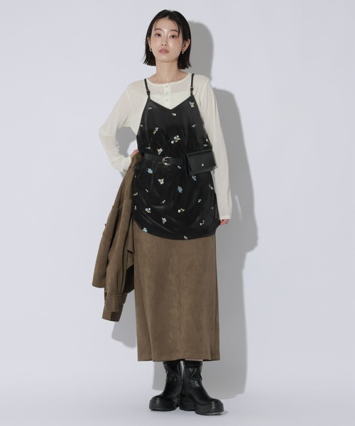 LAKOLE(ラコレ)の「2WAY刺繍ベロアミニワンピース / 1074590(ワンピース・レディース・ブラウン/ブラック・FREE)」の16枚目の写真