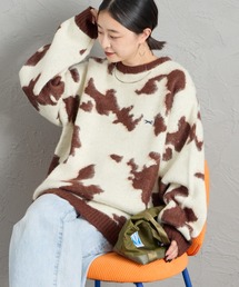 [TOWN CRAFT/タウンクラフト・THE FOX/ザフォックス] 別注 シャギーモヘア ジャガードニット