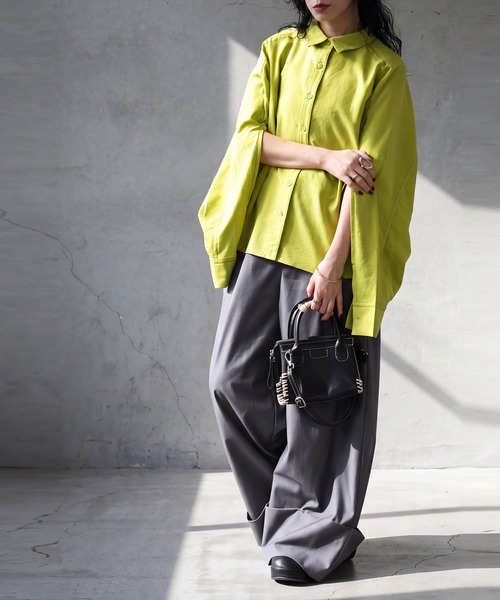 antiqua（アンティカ）の「変形スリーブ シャツ（シャツ/ブラウス・レディース・ホワイト/ブラック/ライム・ONESIZE）」の15枚目の写真