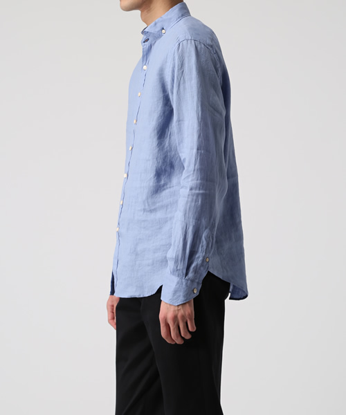 Paul Smith COLLECTION（ポールスミスコレクション）の「LINEN CASUAL SHIRT【164370 204】（シャツ/ブラウス・メンズ・ブルー・MEDIUM/X-LARGE/SMALL/LARGE）」の3枚目の写真