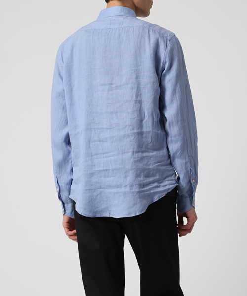 Paul Smith COLLECTION（ポールスミスコレクション）の「LINEN CASUAL SHIRT【164370 204】（シャツ/ブラウス・メンズ・ブルー・MEDIUM/X-LARGE/SMALL/LARGE）」の4枚目の写真