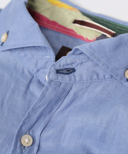 Paul Smith COLLECTION（ポールスミスコレクション）の「LINEN CASUAL SHIRT【164370 204】（シャツ/ブラウス・メンズ・ブルー・MEDIUM/X-LARGE/SMALL/LARGE）」の10枚目の写真