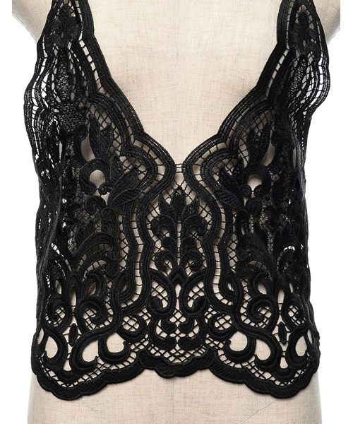 Re:EDIT（リエディ）の「花柄レースVネックキャミソールビスチェ/トップス[Re:EDIT/リエディ]（キャミソール・レディース・ブラック/ホワイト・MEDIUM）」の10枚目の写真