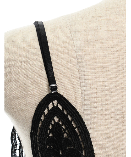 Re:EDIT（リエディ）の「花柄レースVネックキャミソールビスチェ/トップス[Re:EDIT/リエディ]（キャミソール・レディース・ブラック/ホワイト・MEDIUM）」の11枚目の写真