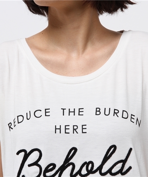 Bou Jeloud（ブージュルード）の「バンブー天竺コード刺繍Tシャツ（Tシャツ/カットソー・レディース・オフホワイト/ブラック/イエロー・FREE）」の11枚目の写真