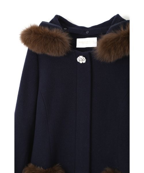 PROPORTION BODY DRESSING（プロポーションボディドレッシング）の「【CanCam 12月号掲載】ポケットファーフードコート（その他アウター・レディース・ネイビー/グレー系その他/ブルー・1/2/3）」の14枚目の写真