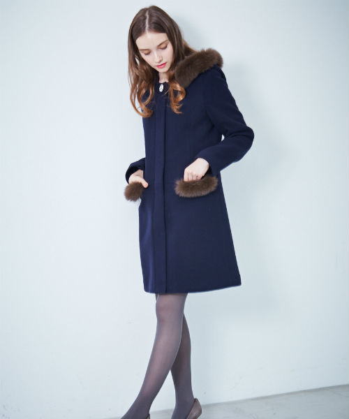 PROPORTION BODY DRESSING（プロポーションボディドレッシング）の「【CanCam 12月号掲載】ポケットファーフードコート（その他アウター・レディース・ネイビー/グレー系その他/ブルー・1/2/3）」の19枚目の写真