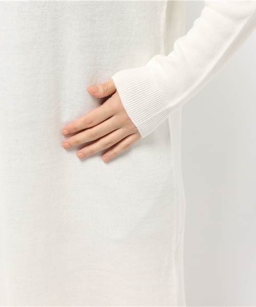 RAY CASSIN（レイカズン）の「カシミヤタッチロングワンピース（ワンピース・レディース・キナリ/杢グレー/ブラック・FREE）」の8枚目の写真