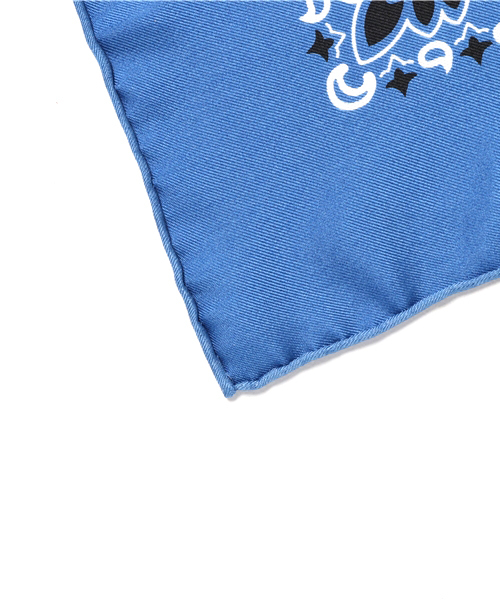 manipuri（マニプリ）の「manipuri シルクバンダナ（バンダナ/スカーフ・レディース・ブルー/ベージュ/ネイビー・FREE）」の4枚目の写真