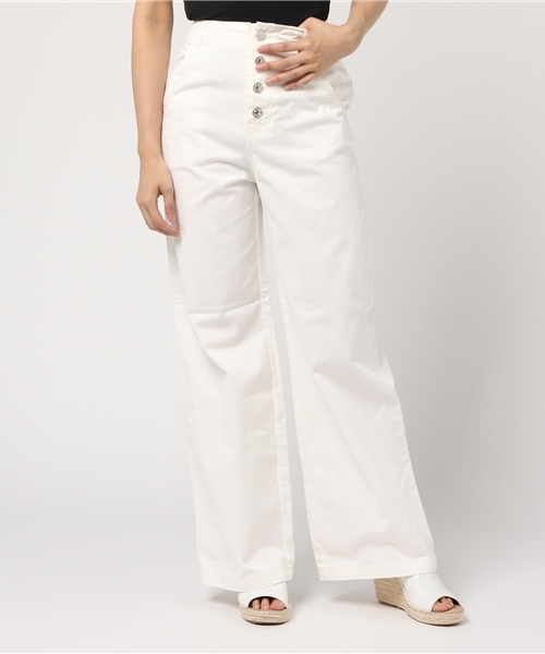 SLY（スライ）の「釦フライ WIDE ストレートPT（その他パンツ・レディース・オフホワイト/ベージュ/ライトピンク・1/2/0）」の14枚目の写真