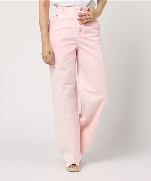 SLY（スライ）の「釦フライ WIDE ストレートPT（その他パンツ・レディース・オフホワイト/ベージュ/ライトピンク・1/2/0）」の9枚目の写真