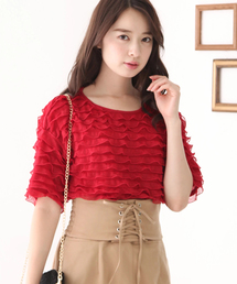 earth music&ecology | ・総フリルプルオーバー(Tシャツ/カットソー)