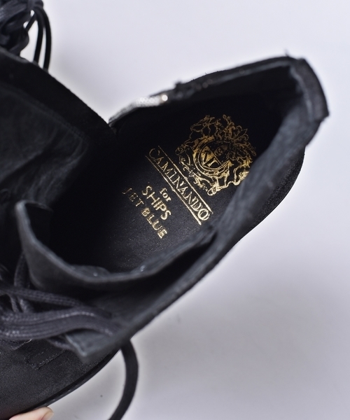 【CAMINANDO/カミナンド】別注 サイドジップ レースアップ ブーツ CAMINANDO（カミナンド）の「CAMINANDO×SHIPS JET BLUE: 別注