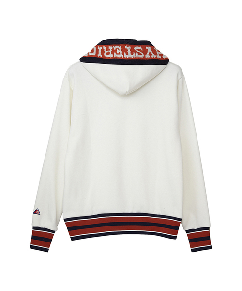 HYSTERIC GLAMOUR(ヒステリックグラマー)の「HG STRIPEジャカード 切替PK(パーカー・メンズ・ホワイト/トップグレー/ブラック・MEDIUM/LARGE/SMALL)」の4枚目の写真