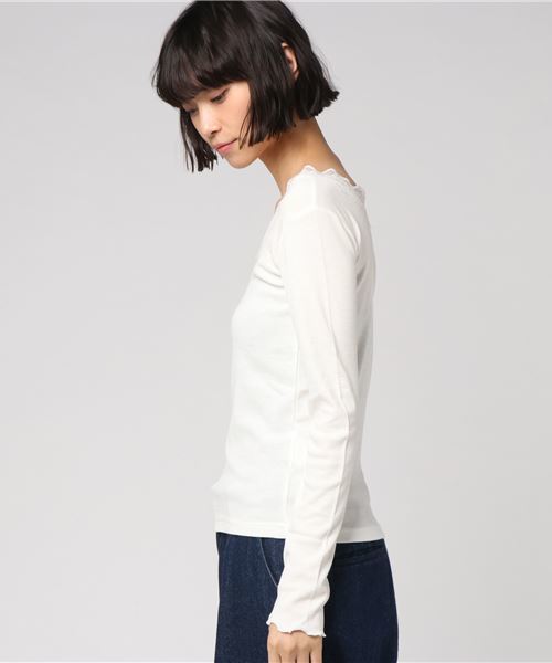 one after another NICE CLAUP(ワンアフターアナザーナイスクラップ)の「ポップウォームインナー(Tシャツ/カットソー・レディース・ブラック/ベージュ/オフホワイト/ブルーグレー/ピンク系その他・FREE)」の6枚目の写真