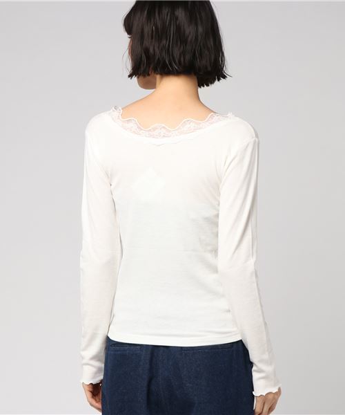 one after another NICE CLAUP(ワンアフターアナザーナイスクラップ)の「ポップウォームインナー(Tシャツ/カットソー・レディース・ブラック/ベージュ/オフホワイト/ブルーグレー/ピンク系その他・FREE)」の7枚目の写真