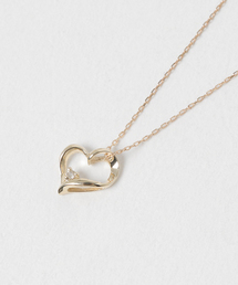美品【con affetto】ダイヤモンド ネックレス K10 インフィニティ セール】K10ダイヤインフィニティネックレス（ネックレス）｜con