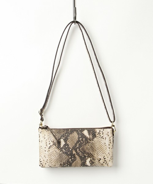 DouDou（ドゥドゥ）の「パイソンウォレットショルダー（ショルダーバッグ・レディース・ベージュ・FREE）」の4枚目の写真