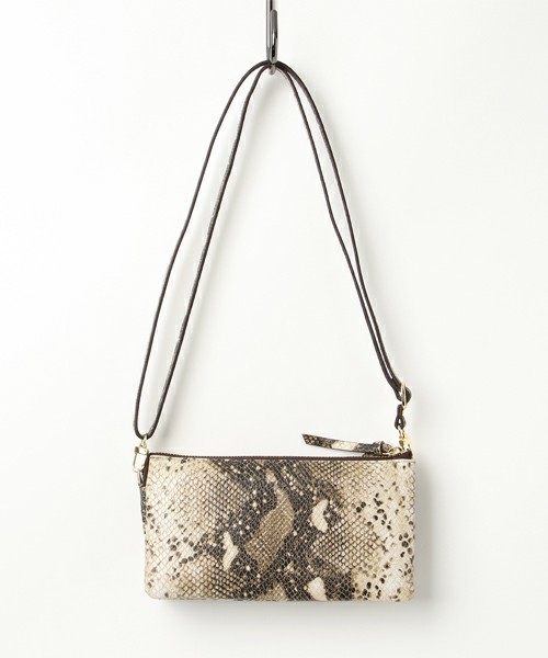 DouDou（ドゥドゥ）の「パイソンウォレットショルダー（ショルダーバッグ・レディース・ベージュ・FREE）」の8枚目の写真