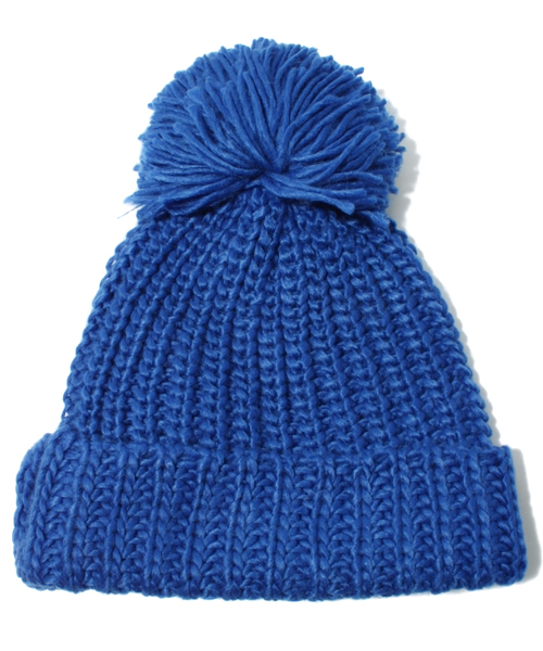 one after another NICE CLAUP（ワンアフターアナザーナイスクラップ）の「デカポンポンニット帽（ニットキャップ/ビーニー・レディース・アイボリー/ブラック/ブルー/パープル・FREE）」の3枚目の写真