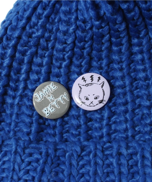 one after another NICE CLAUP（ワンアフターアナザーナイスクラップ）の「デカポンポンニット帽（ニットキャップ/ビーニー・レディース・アイボリー/ブラック/ブルー/パープル・FREE）」の7枚目の写真