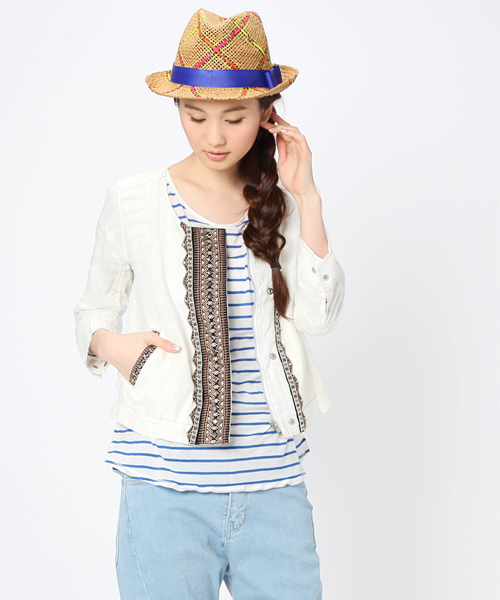 Another Edition（アナザーエディション）の「AE[S]JQ TAPE BLSN（ブルゾン・レディース・ホワイト/ベージュ/オリーブ・SMALL/MEDIUM）」の16枚目の写真