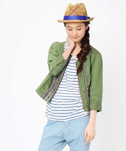 Another Edition（アナザーエディション）の「AE[S]JQ TAPE BLSN（ブルゾン・レディース・ホワイト/ベージュ/オリーブ・SMALL/MEDIUM）」の18枚目の写真